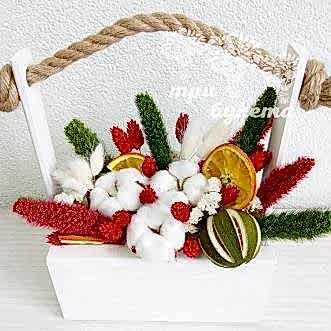 Хлопок и сетария в ящике